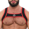 Sparta's Harness Harnais Néoprène Zeus Noir-Rouge
